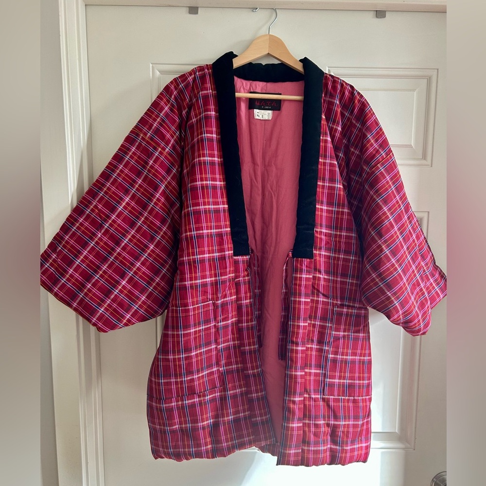 Japanese Women Kimono Hanten Kimono Short Warm Jacket Made in JAPAN - NWOT
